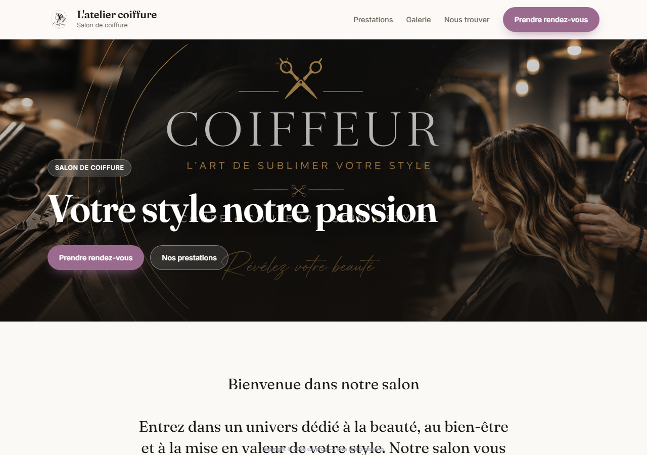 Modèle Coiffure & beauté