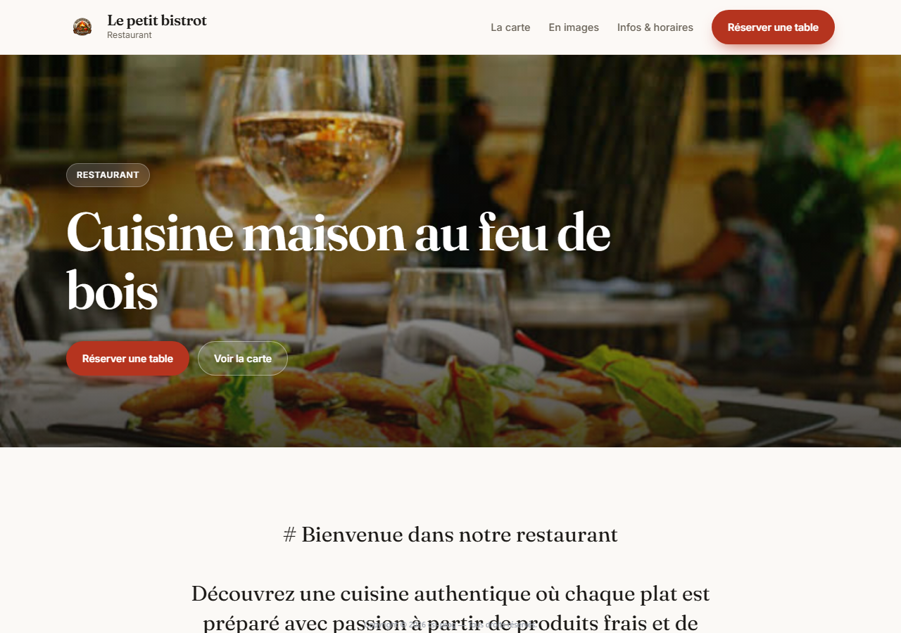 Modèle Restaurant